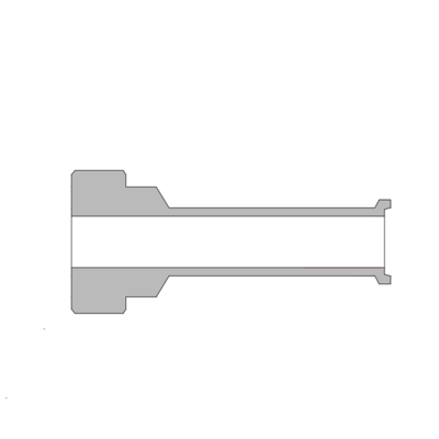 BALG-16BCO-16-SS 316 不锈钢, BCO O 型圈面密封管接头, BAISYLOK 自动卡套管接管, 1 in. BCO 接管 × 1 in. 自动 Tube 管对焊
