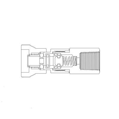 QC4-B-F-2N-SS 316 不锈钢, BAISYLOK QC系列仪表用快速接头, 1/8" NPT 内螺纹,带阀门管体