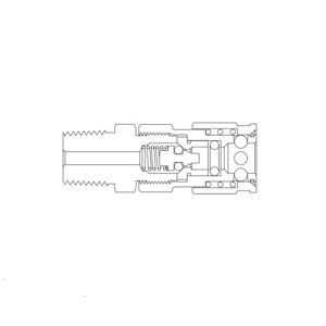 QM2-B-F-1N-SS 316 不锈钢, BAISYLOK QM系列微型快速接头, 1/16" NPT 内螺纹,带阀门管体