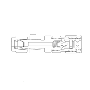 QM2-B1-T-2-SS 316 不锈钢, BAISYLOK QM系列微型快速接头, 1/8" 穿板卡套接头,带阀门管体