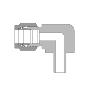 BLA-20M-22M-SS 316 不锈钢, BAISYLOK 卡套管弯头, 20mm Tube管外径 × 22mm 卡套管外径
