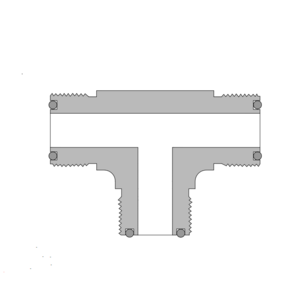 BT-8BCO-SS 316 不锈钢, BCO O 型圈面密封管接头, BAISYLOK 三通接头, 1/2 in. BCO 接头