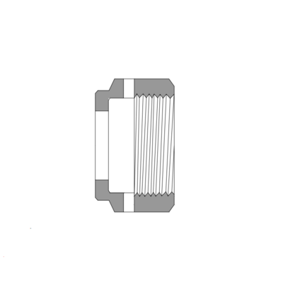 BN-16BCO-SS 316 不锈钢, BCO O 型圈面密封管接头, BAISYLOK 内螺纹螺母, 1 in.