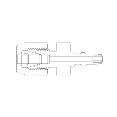QM2-D-T-1-SS 316 不锈钢, BAISYLOK QM系列微型快速接头, 1/16" 卡套接头,带阀门管茎,流量系数0.05
