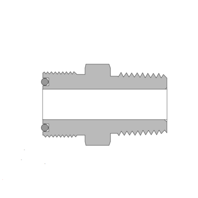 BHRN-4BCO-4N-SS 316 不锈钢, BCO O 型圈面密封管接头, BAISYLOK NPT外螺纹接头本体, 1/4 in. BCO 接头 × 1/4 NPT 外螺纹